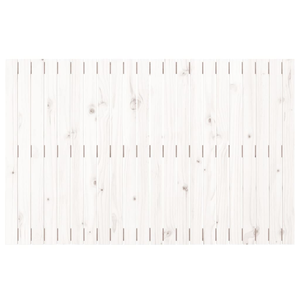 Cabeceira de parede 140x3x90 cm madeira de pinho maciça branco
