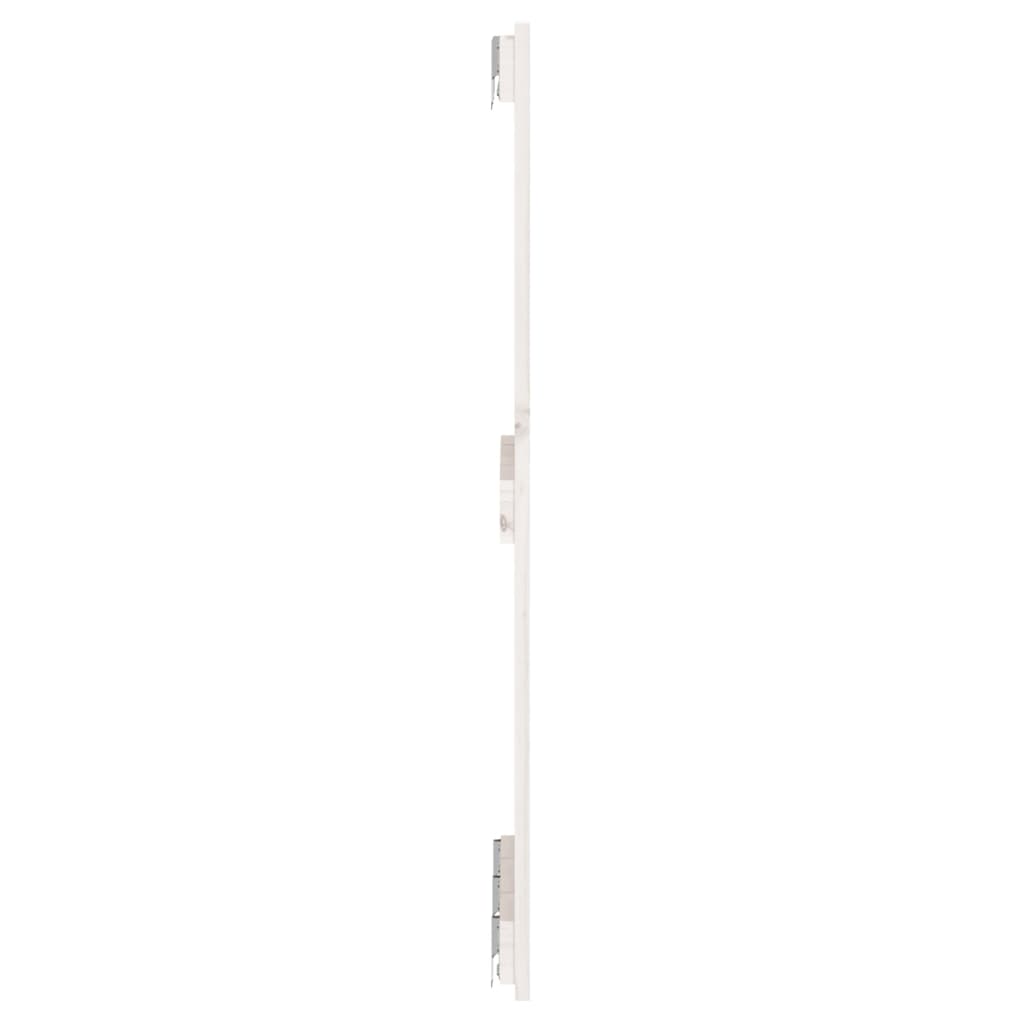 Cabeceira de parede 140x3x90 cm madeira de pinho maciça branco