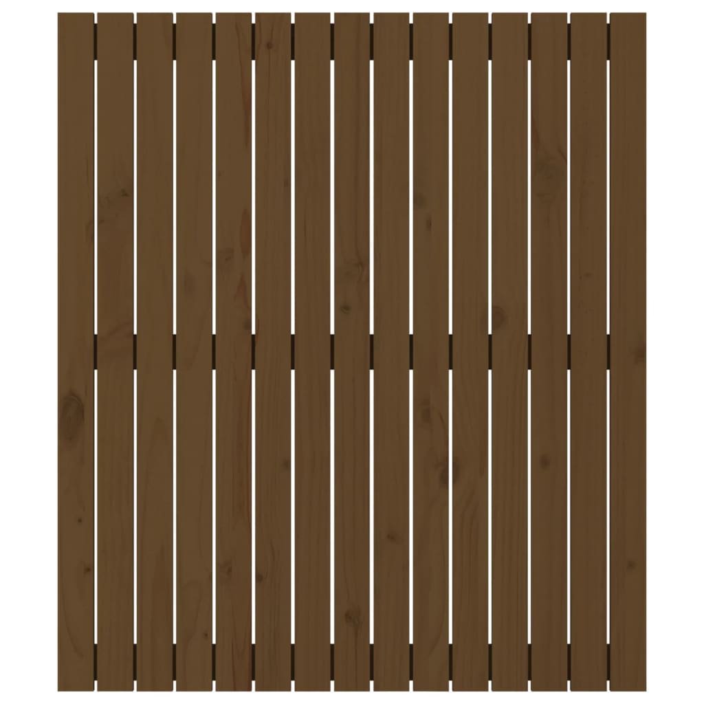 Cabeceira de parede 95,5x3x110 cm pinho maciço castanho-mel