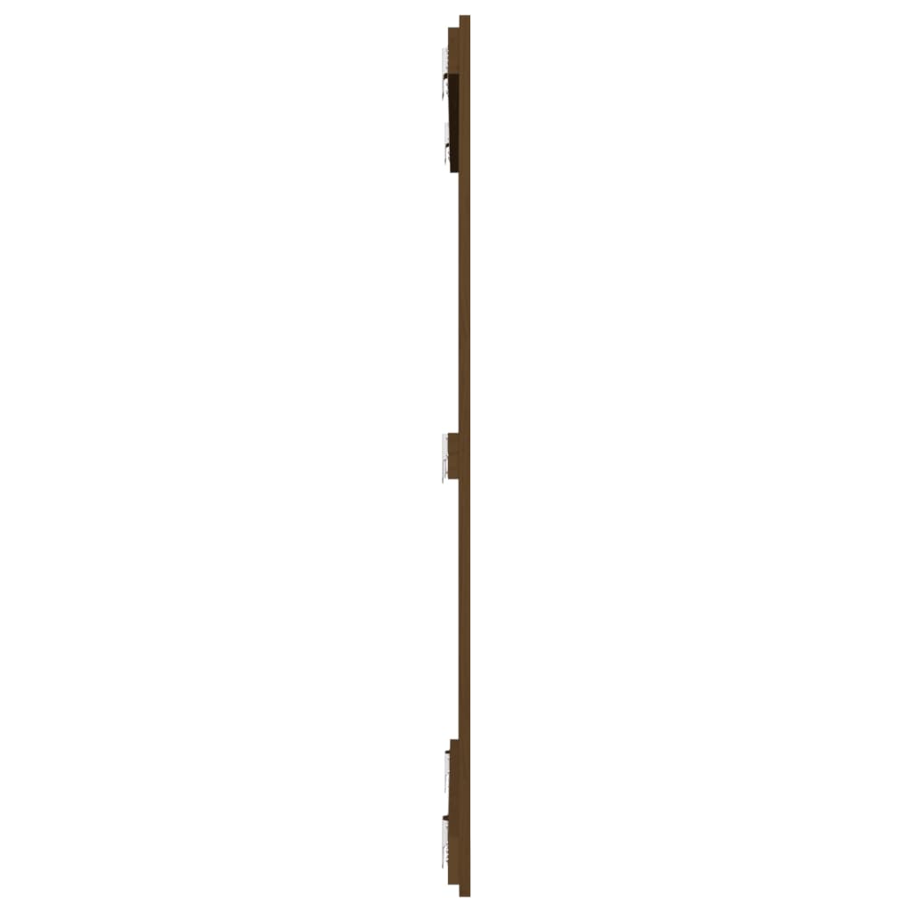 Cabeceira de parede 95,5x3x110 cm pinho maciço castanho-mel