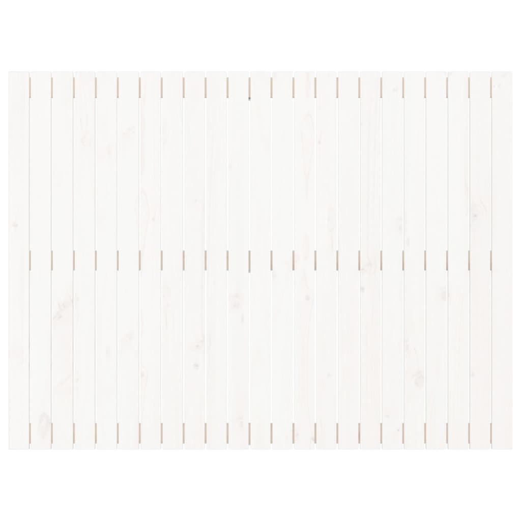 Cabeceira de parede 146,5x3x110 cm madeira pinho maciça branco