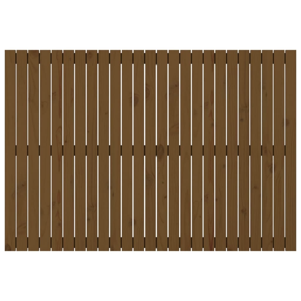 Cabeceira de parede 159,5x3x110 cm pinho maciço castanho-mel