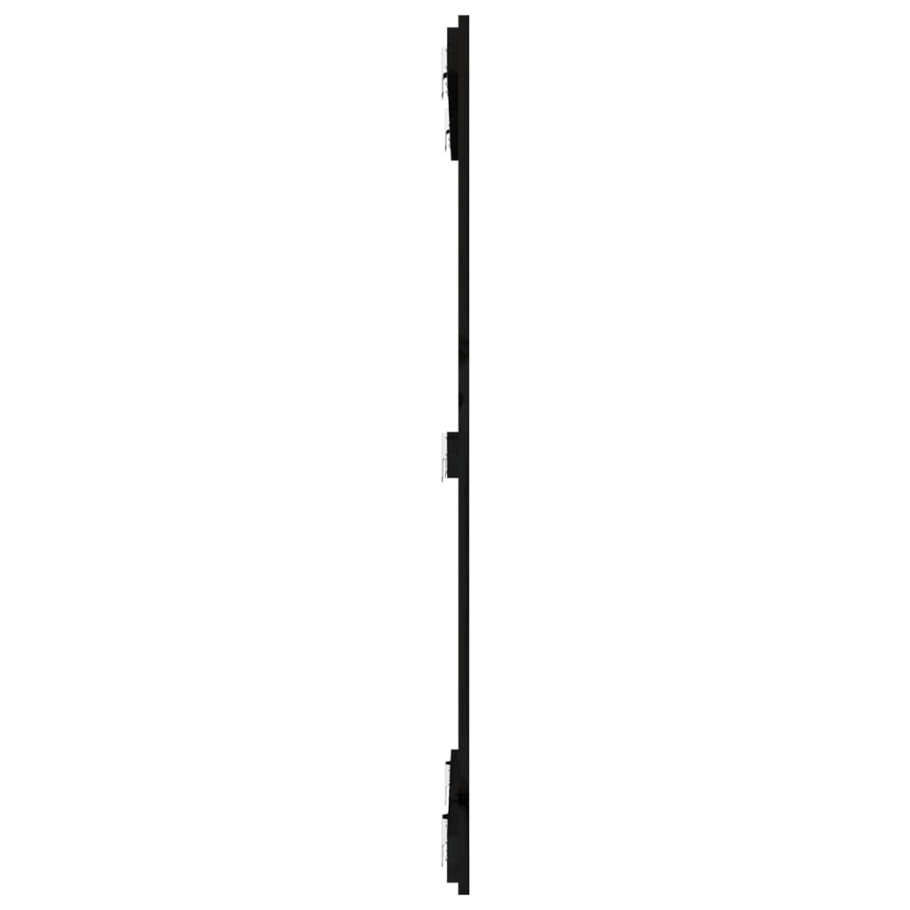 Cabeceira de parede 82,5x3x110 cm madeira de pinho maciça preto