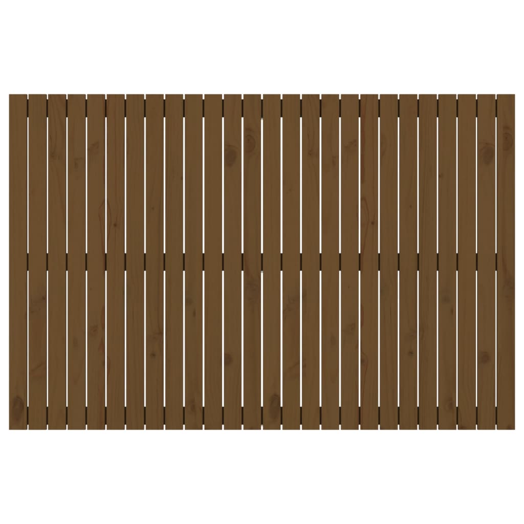 Cabeceira de parede 166x3x110 cm pinho maciço castanho-mel
