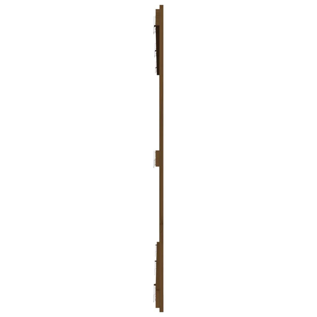 Cabeceira de parede 166x3x110 cm pinho maciço castanho-mel