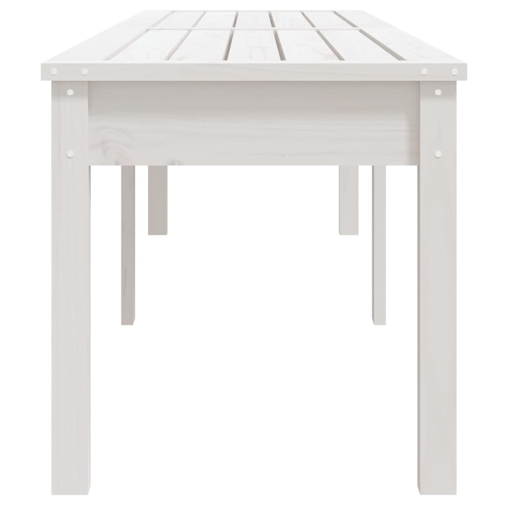 Banco de jardim com 2 lugares 203,5x44x45cm pinho maciço branco