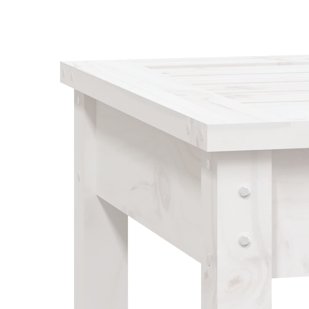 Banco de jardim com 2 lugares 203,5x44x45cm pinho maciço branco