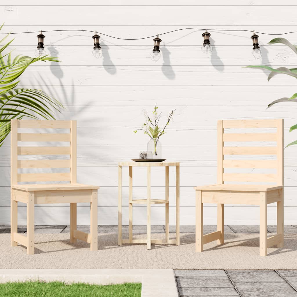 Cadeiras de jardim 2 pcs 50x48x91,5 cm pinho maciço