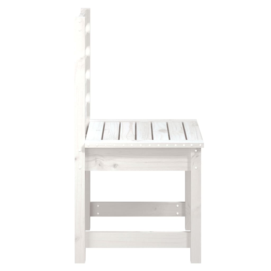 Cadeiras de jardim 2 pcs 50x48x91,5 cm pinho maciço branco