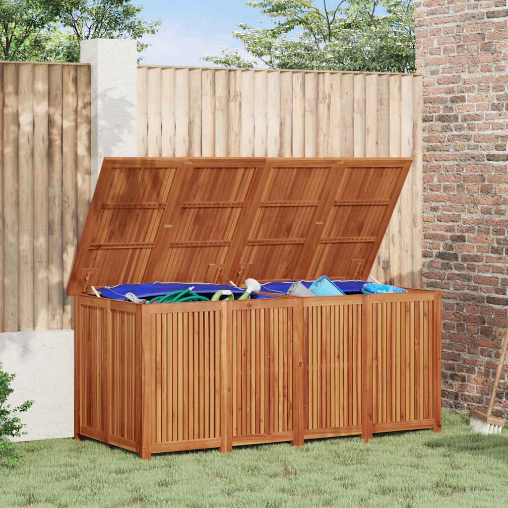 Caixa de arrumação para jardim 200x80x75 cm acácia maciça