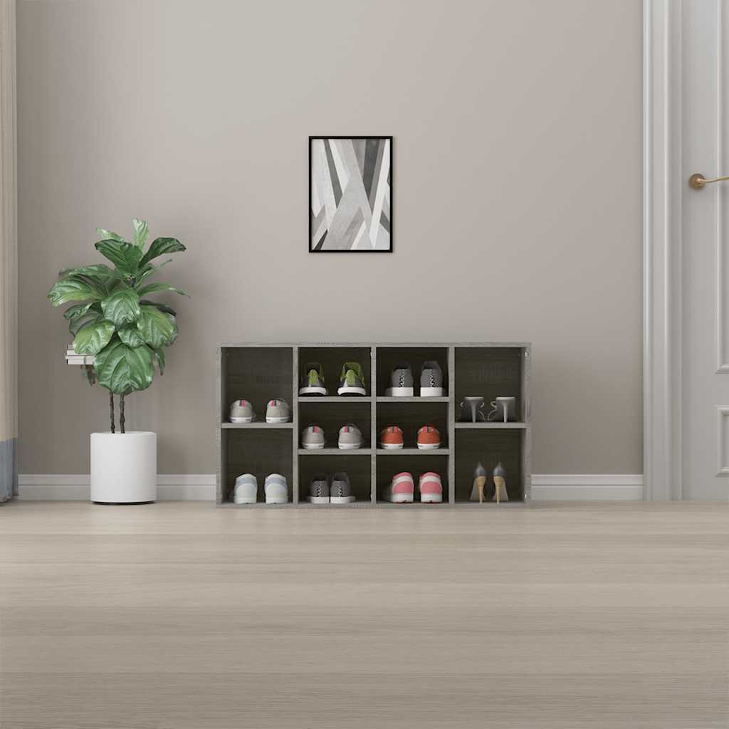 Banco sapateira 103x30x55cm derivados madeira cinzento sonoma
