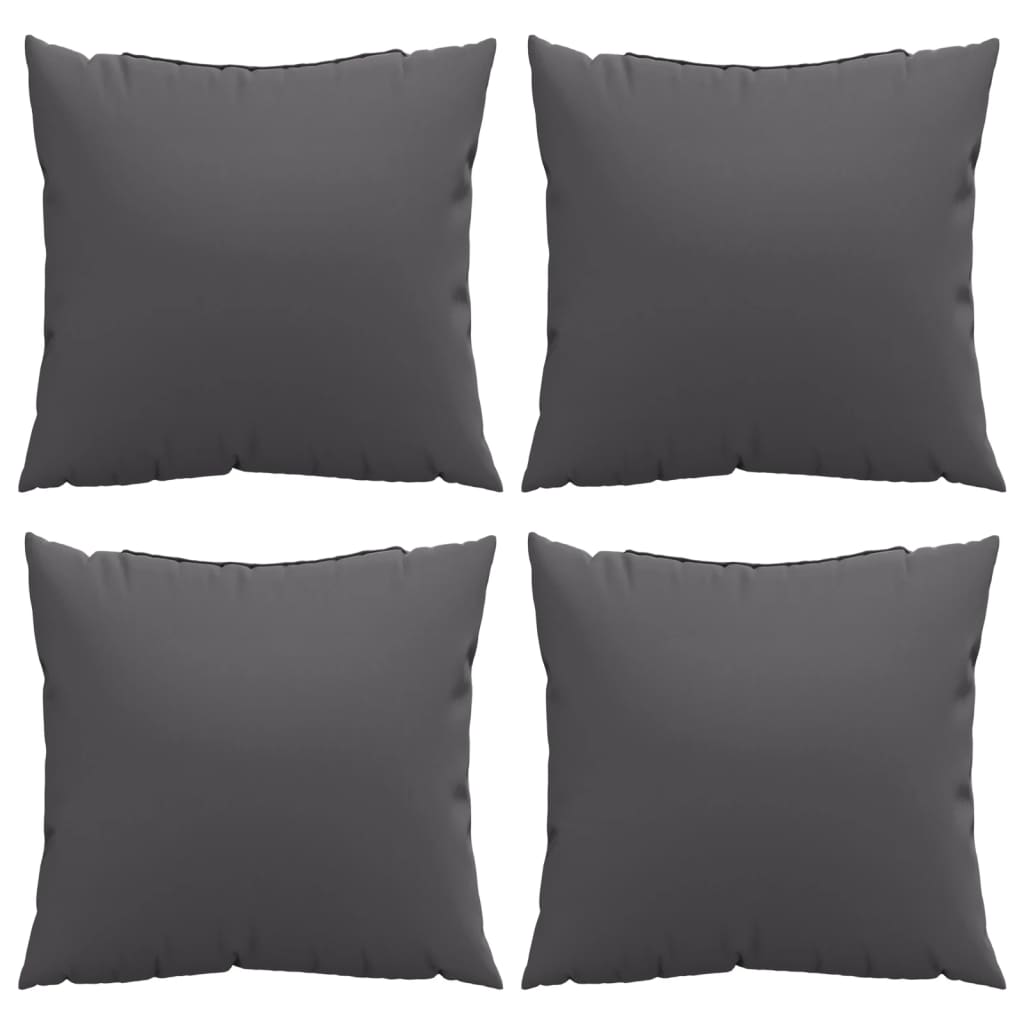 Almofadas de sofá 4 pcs 40x40 cm tecido antracite