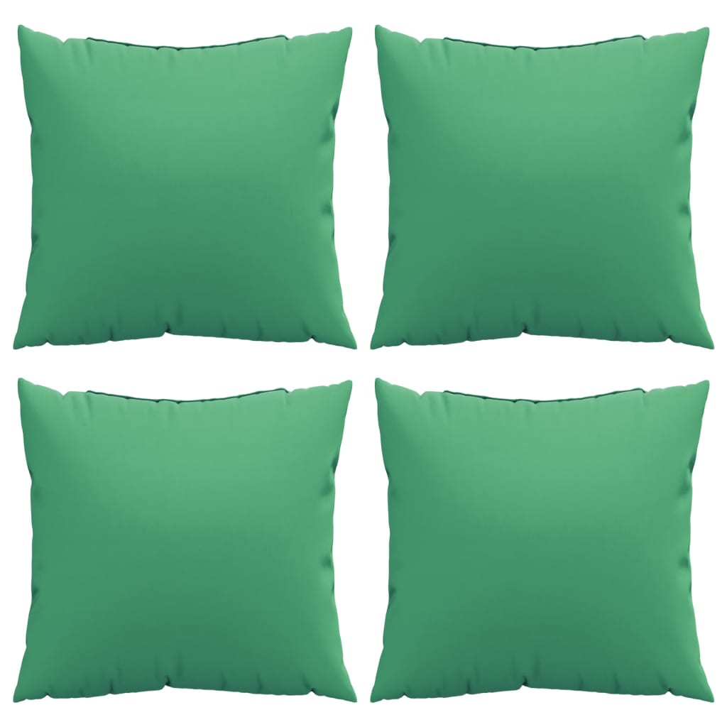 Almofadas de sofá 4 pcs 40x40 cm tecido verde