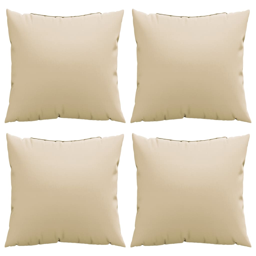 Almofadas de sofá 4 pcs 50x50 cm tecido bege
