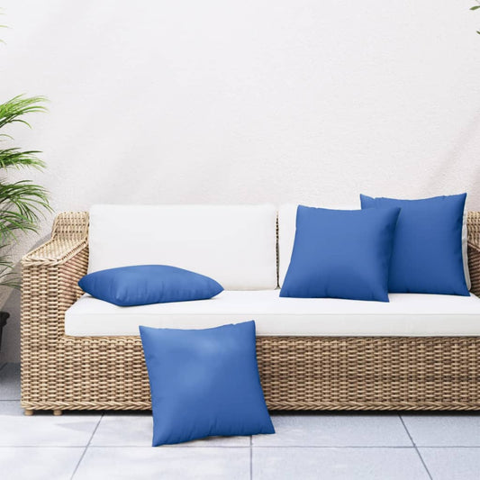 Almofadas de sofá 4 pcs 60x60 cm tecido azul