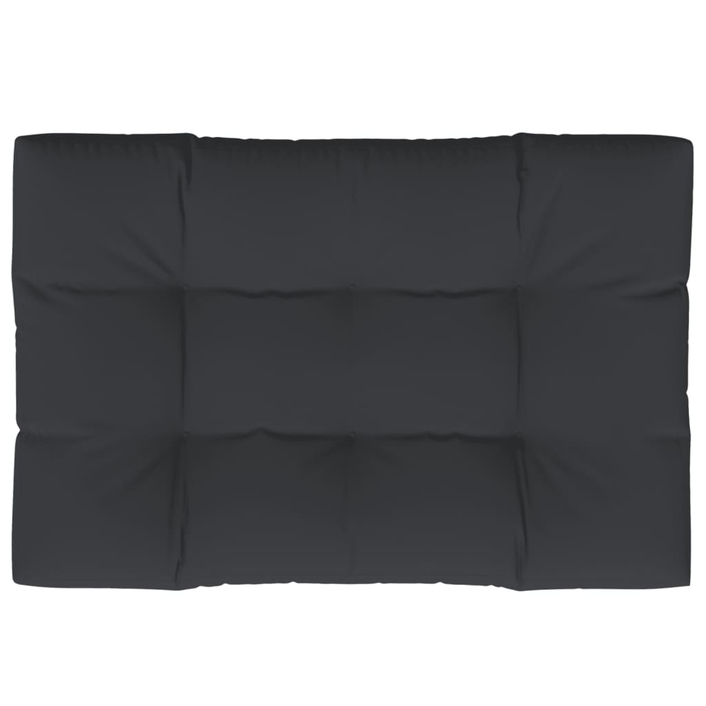 Almofadão para sofá de paletes 120x80x12 cm tecido preto
