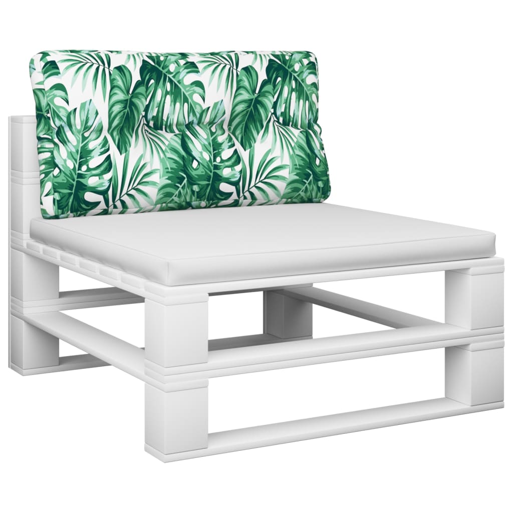 Almofadão para sofá de paletes 70x40x12 cm tecido padrão folhas