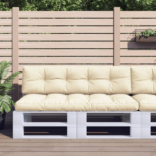 Almofadões de paletes 2 pcs tecido creme