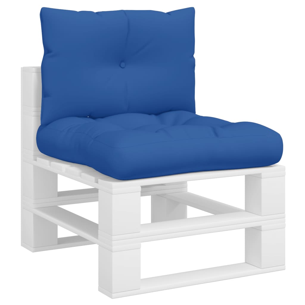 Almofadões para móveis de paletes 2 pcs tecido azul real