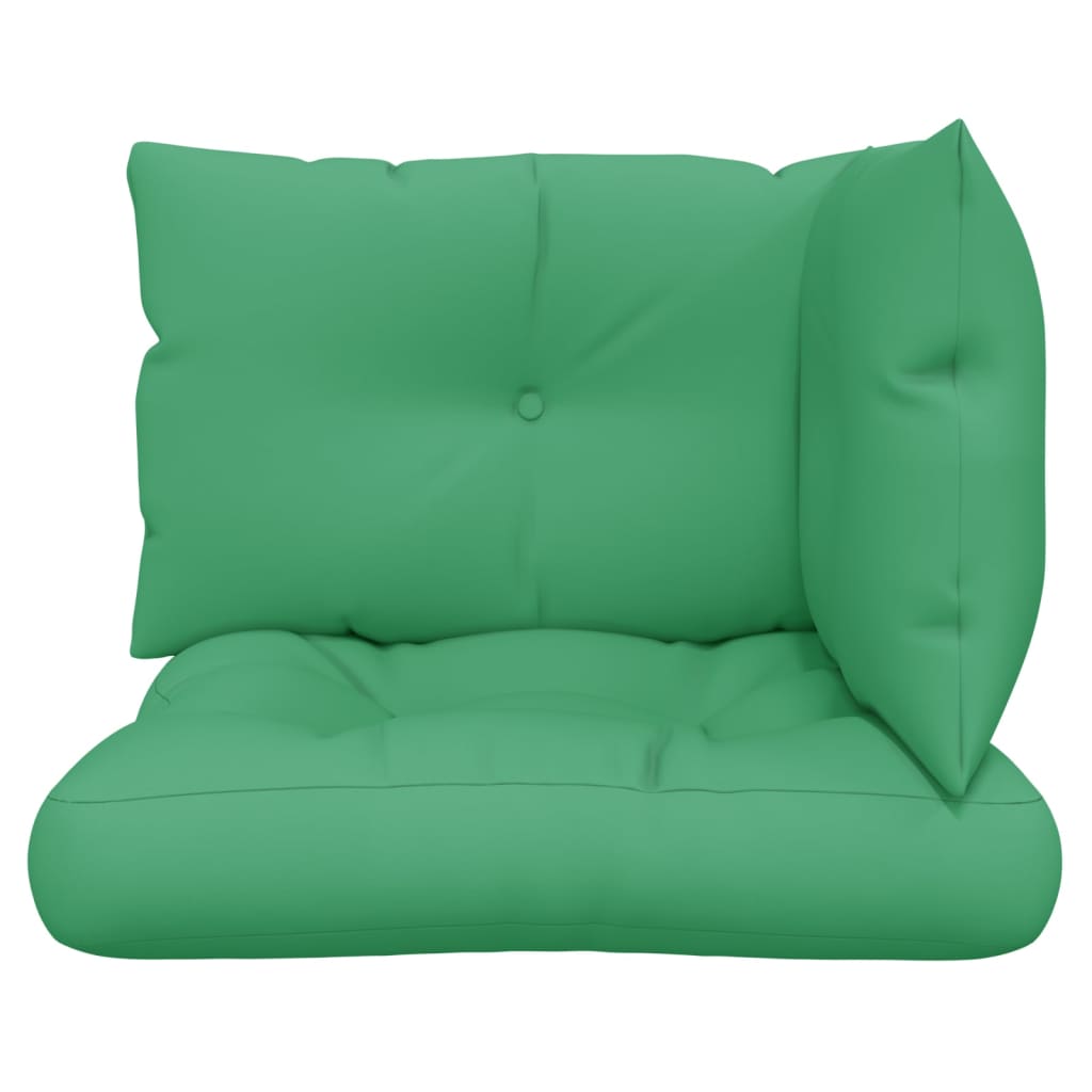 Almofadões para móveis de paletes 3 pcs tecido verde