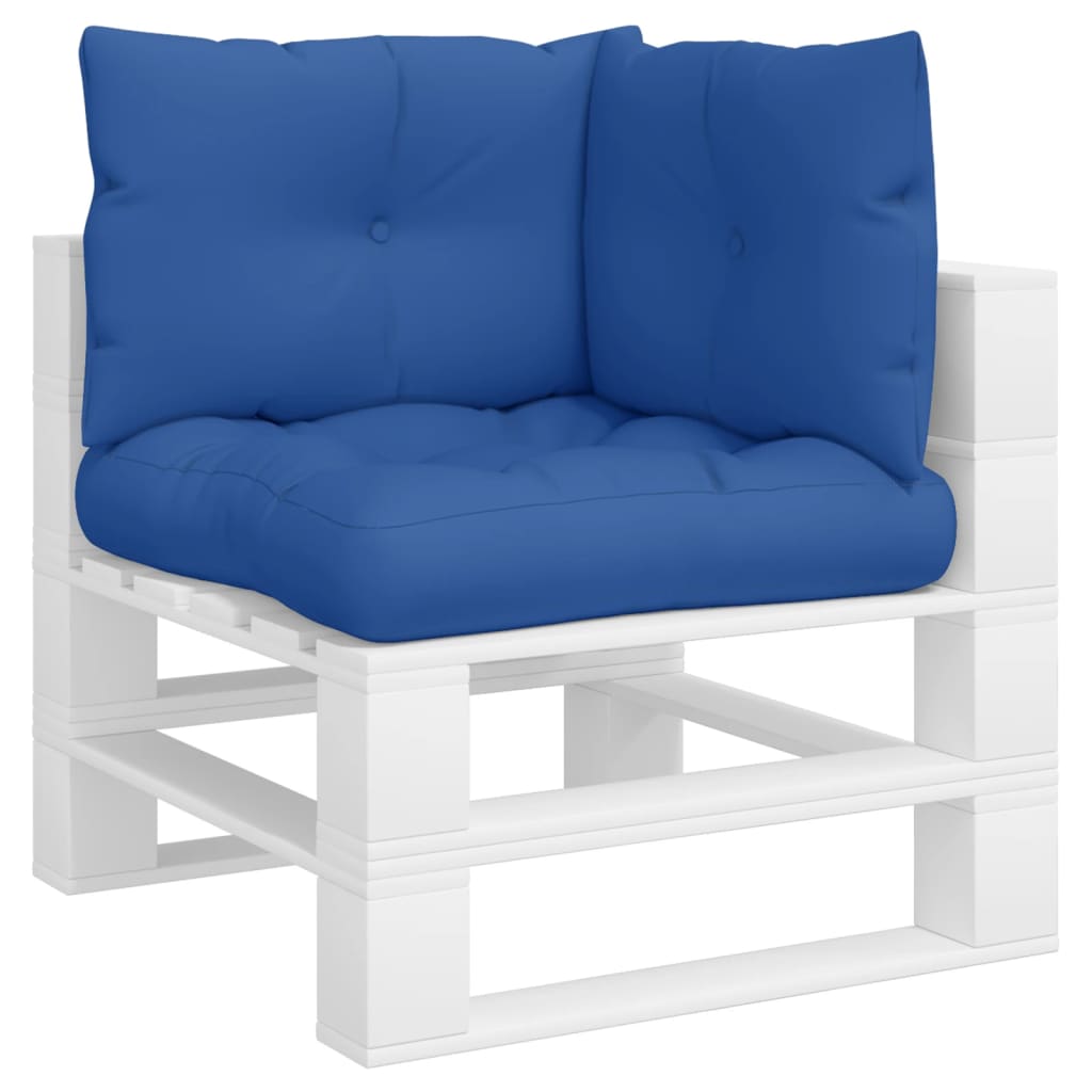 Almofadões para móveis de paletes 3 pcs tecido azul real