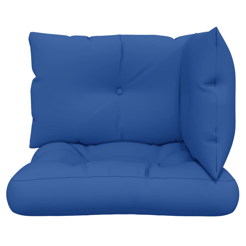 Almofadões para móveis de paletes 3 pcs tecido azul real