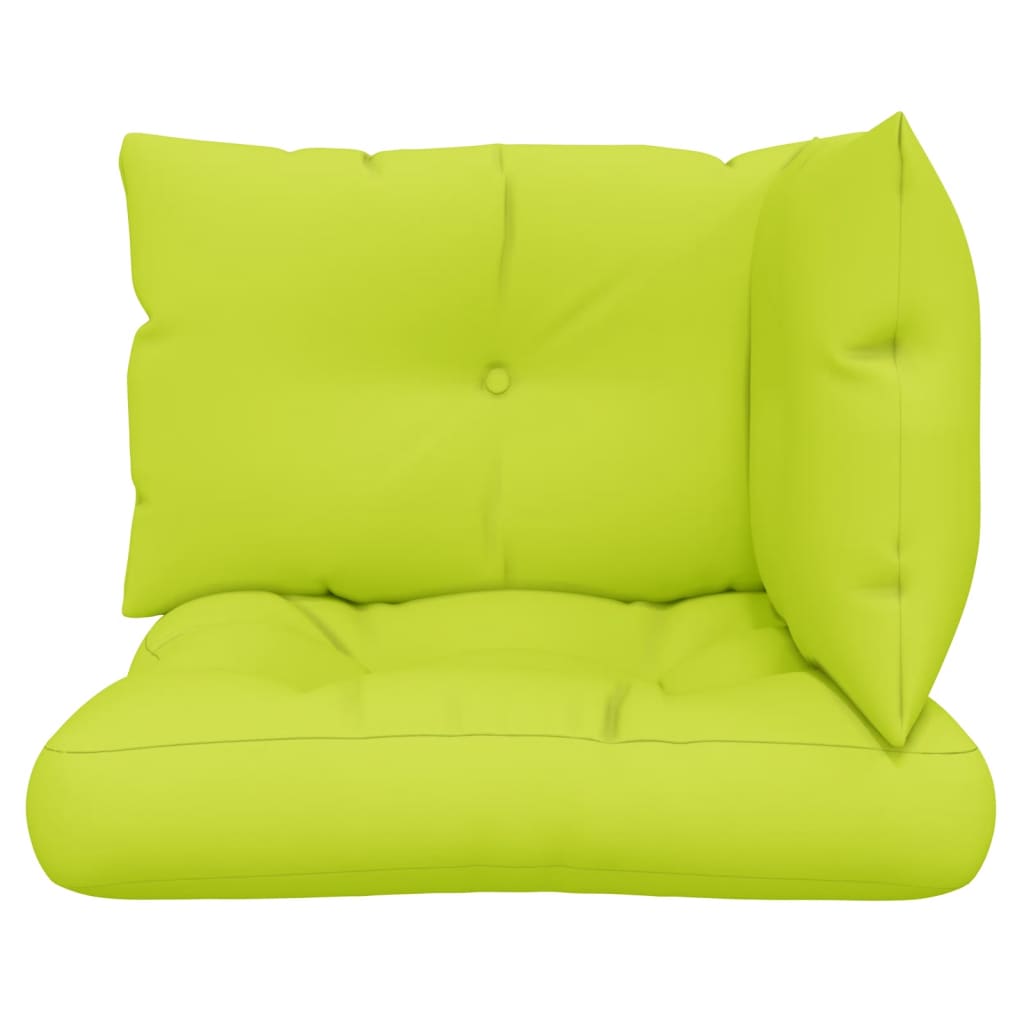 Almofadões para móveis de paletes 3 pcs tecido verde brilhante