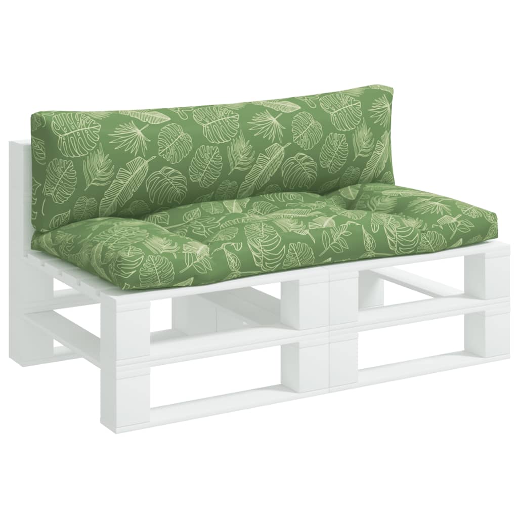 Almofadões p/ móveis paletes 2 pcs tecido oxford padrão folhas