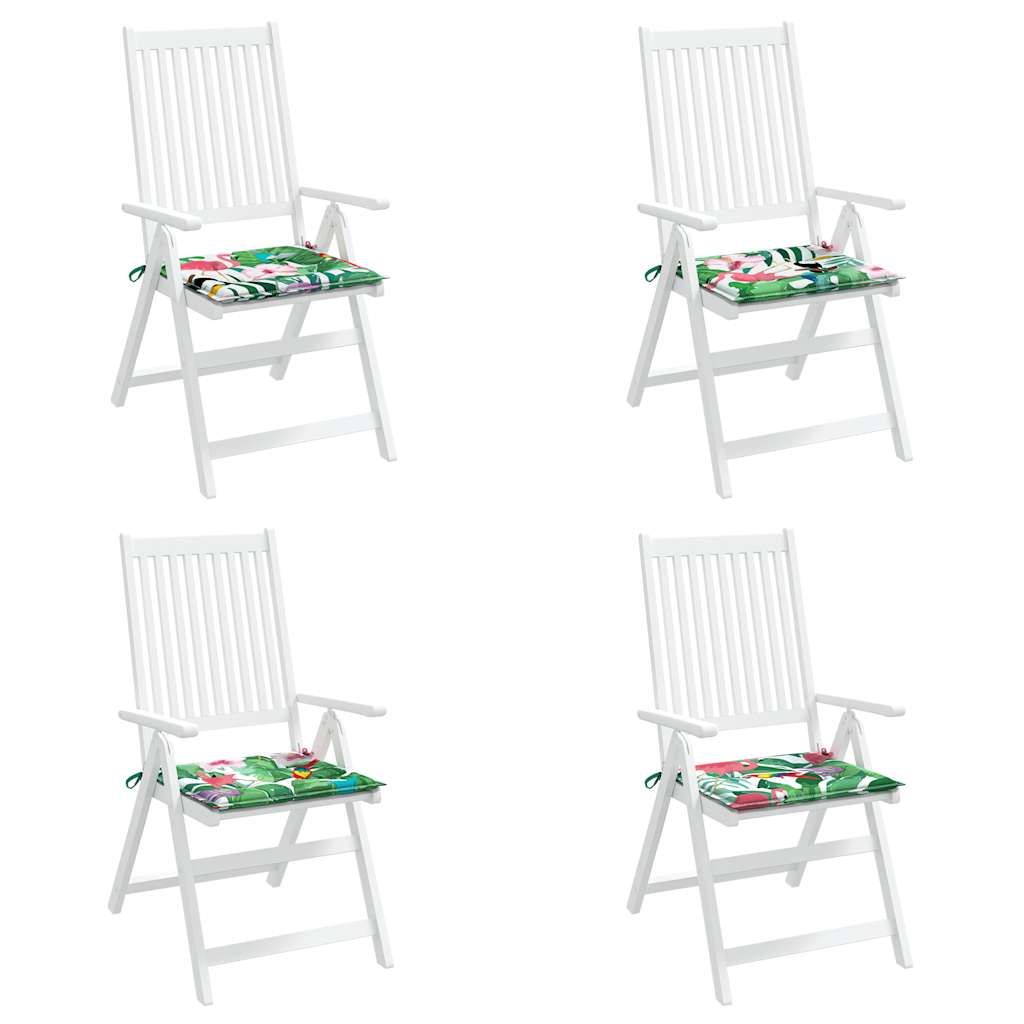 Almofadões p/ cadeira 4pcs 40x40x4 cm tecido multicor