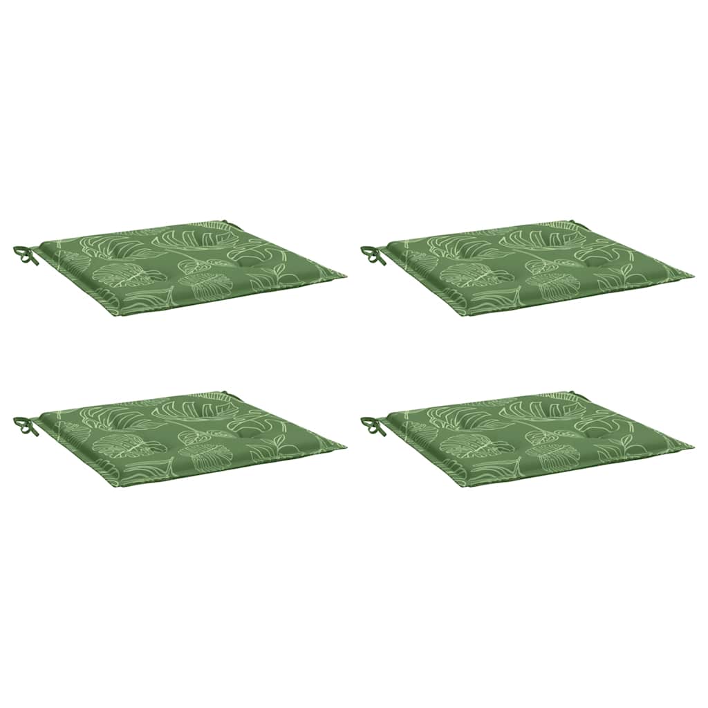 Almofadões p/ cadeira 4pcs 40x40x4cm tecido padrão folhas