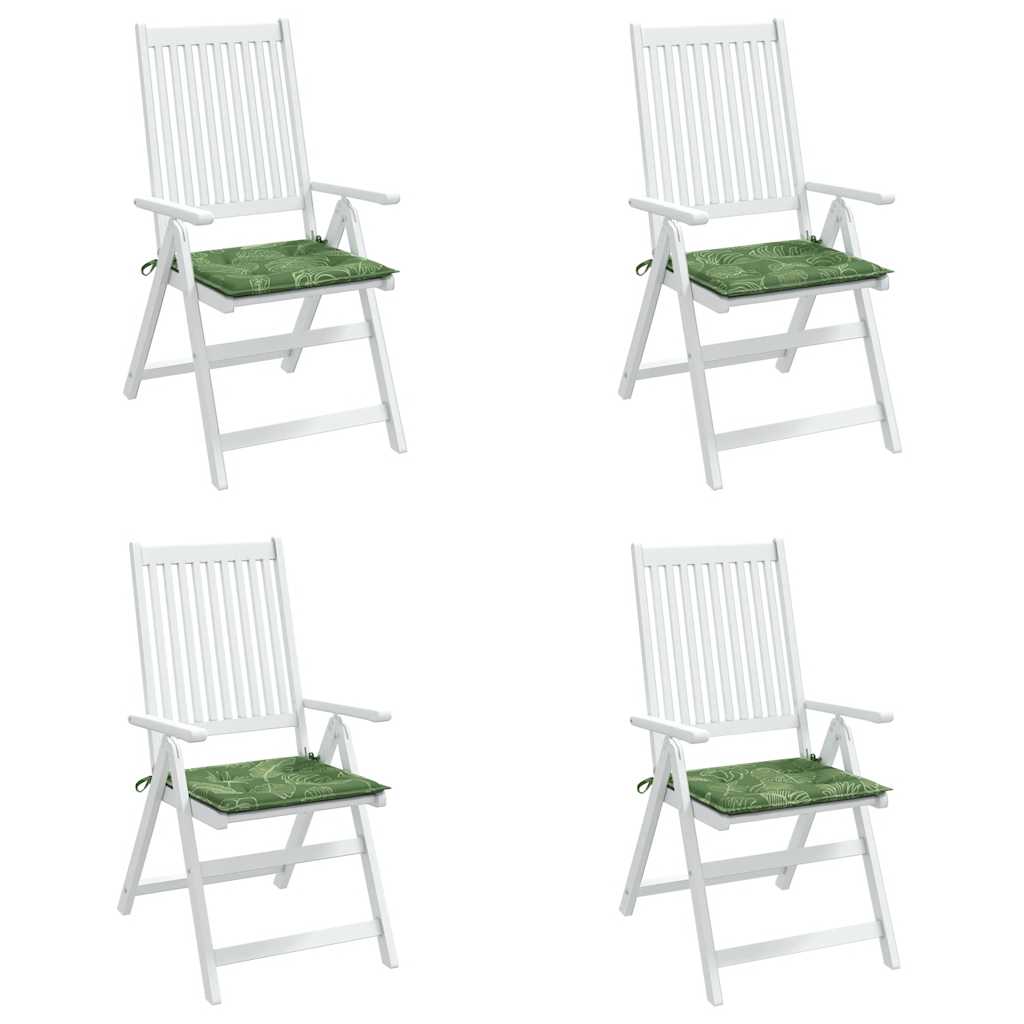 Almofadões p/ cadeira 4pcs 40x40x4cm tecido padrão folhas