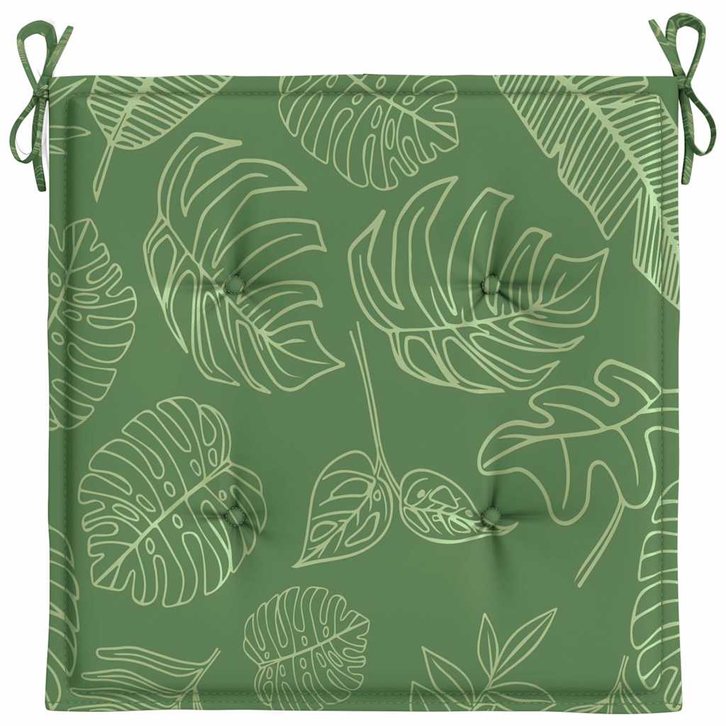 Almofadões p/ cadeira 4pcs 40x40x4cm tecido padrão folhas