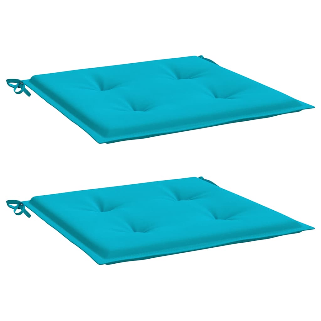Almofadões p/ cadeira 2pcs 40x40x4 cm tecido turquesa