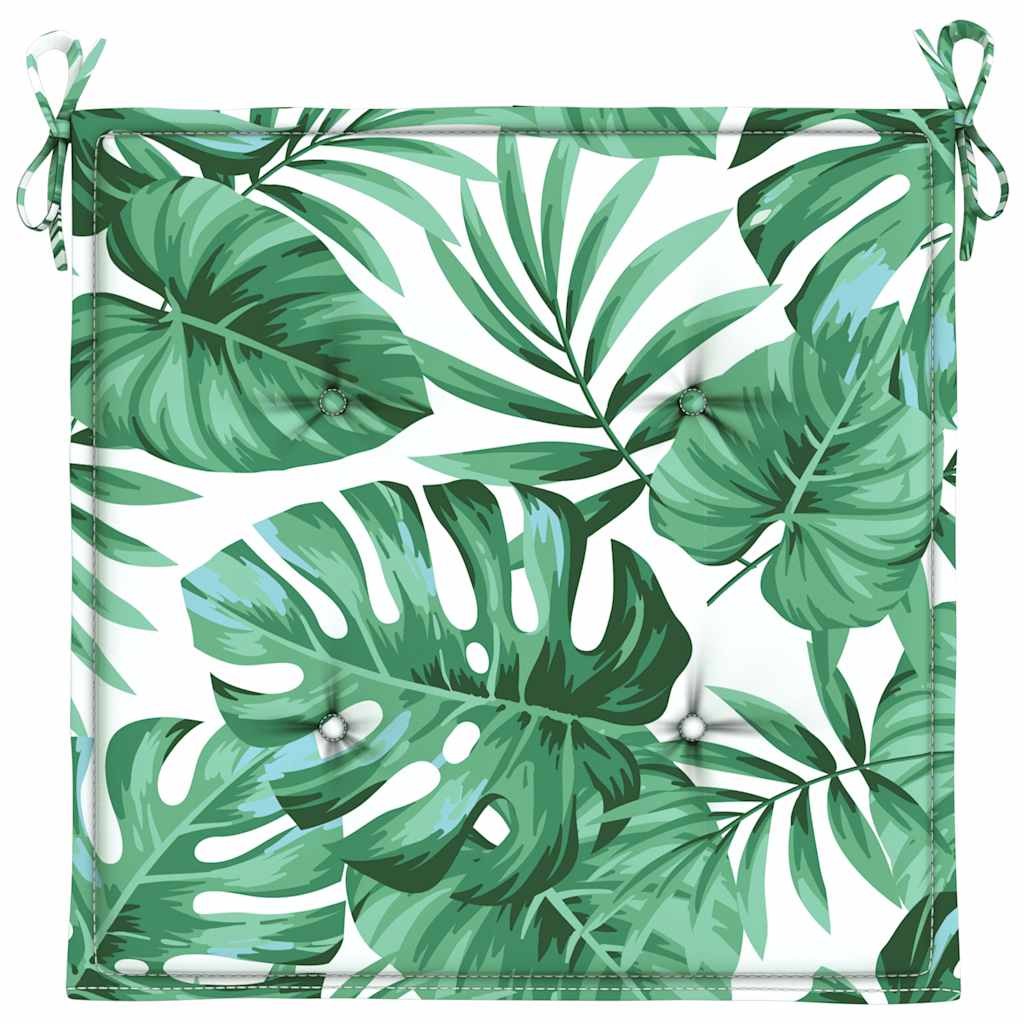 Almofadões p/ cadeira 2pcs 50x50x4cm tecido padrão folhas