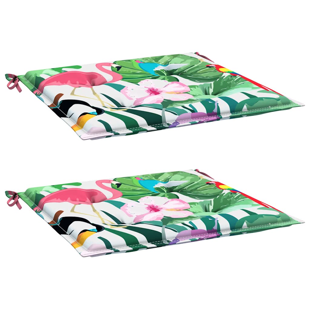 Almofadões p/ cadeira 2pcs 50x50x4cm tecido multicor