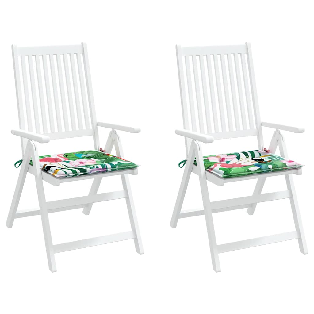 Almofadões p/ cadeira 2pcs 50x50x4cm tecido multicor