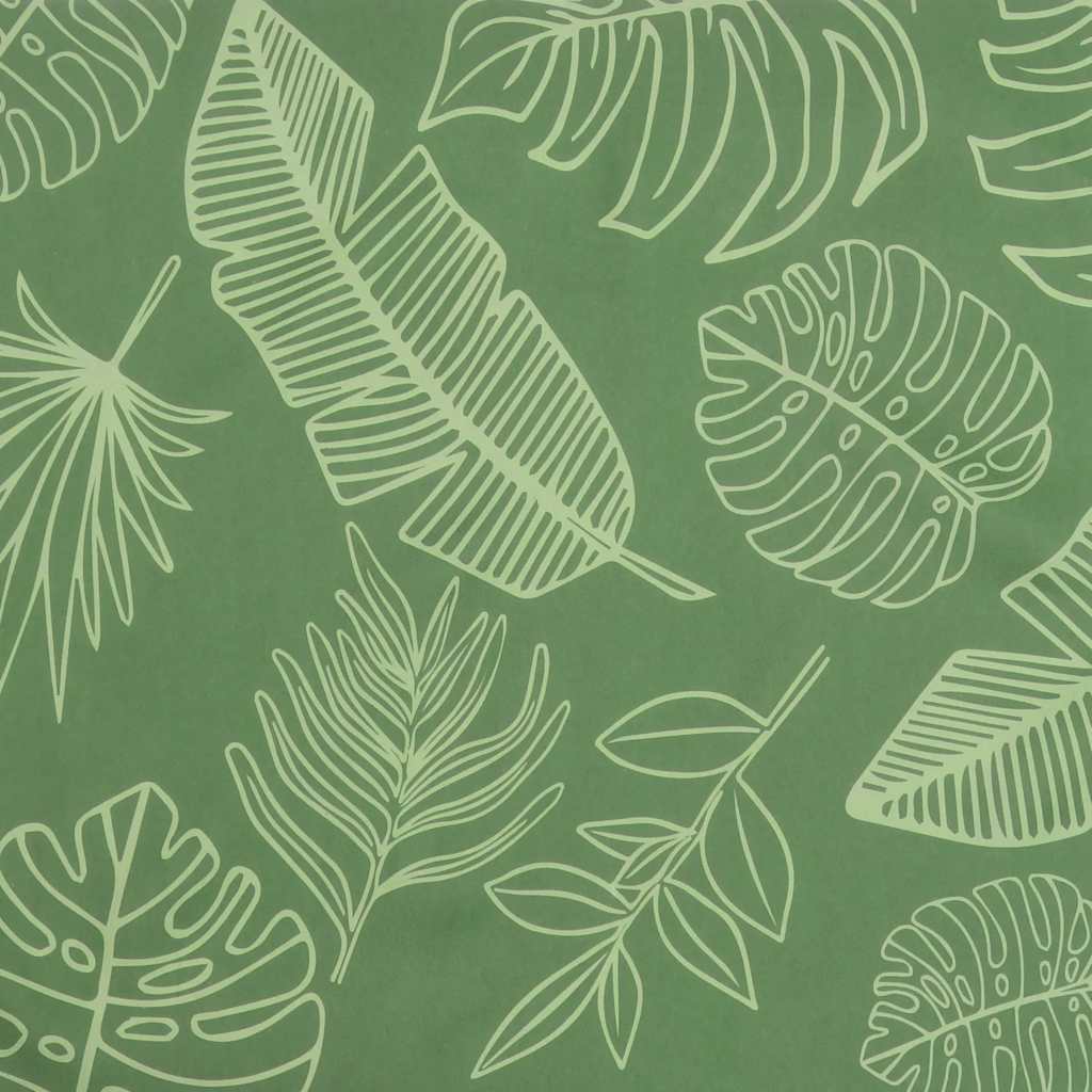 Almofadões p/ cadeira 6pcs 50x50x4cm tecido padrão folhas