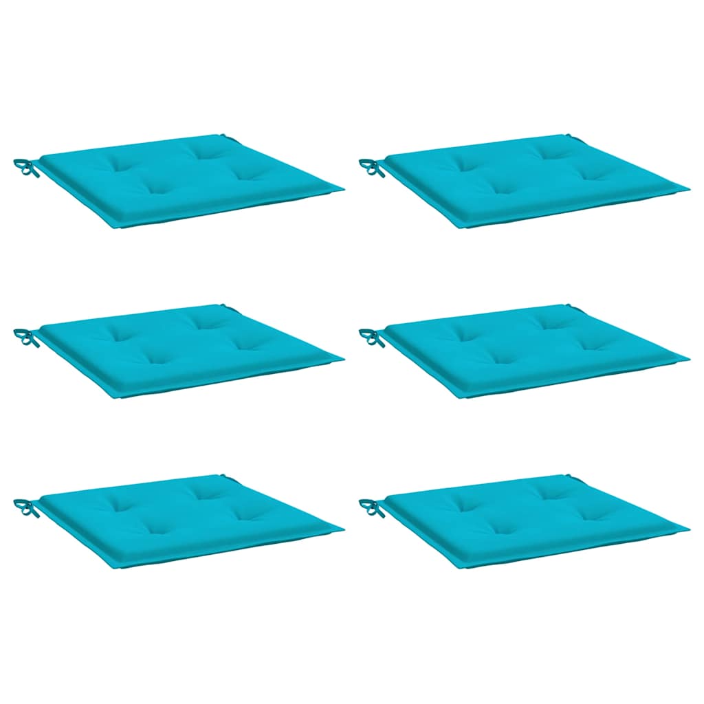 Almofadões p/ cadeira 6pcs 50x50x4cm tecido turquesa