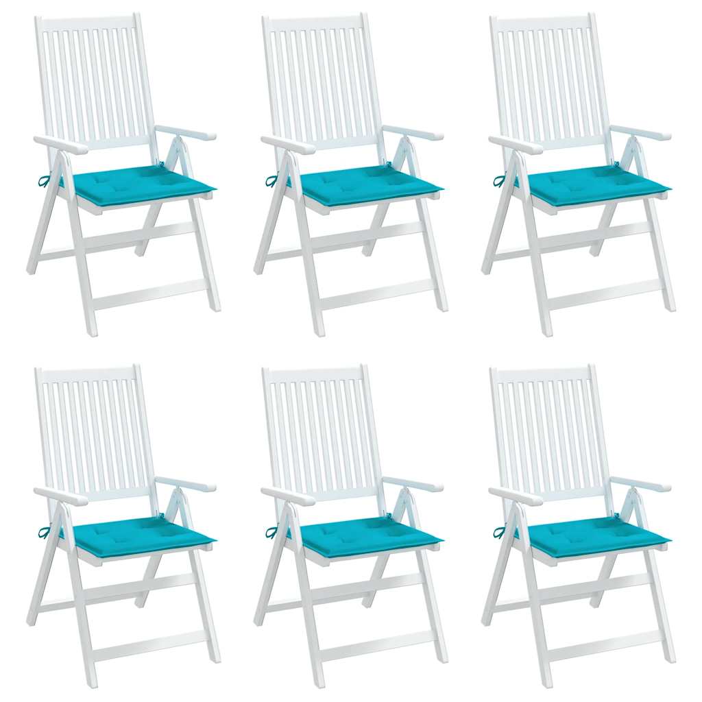 Almofadões p/ cadeira 6pcs 50x50x4cm tecido turquesa