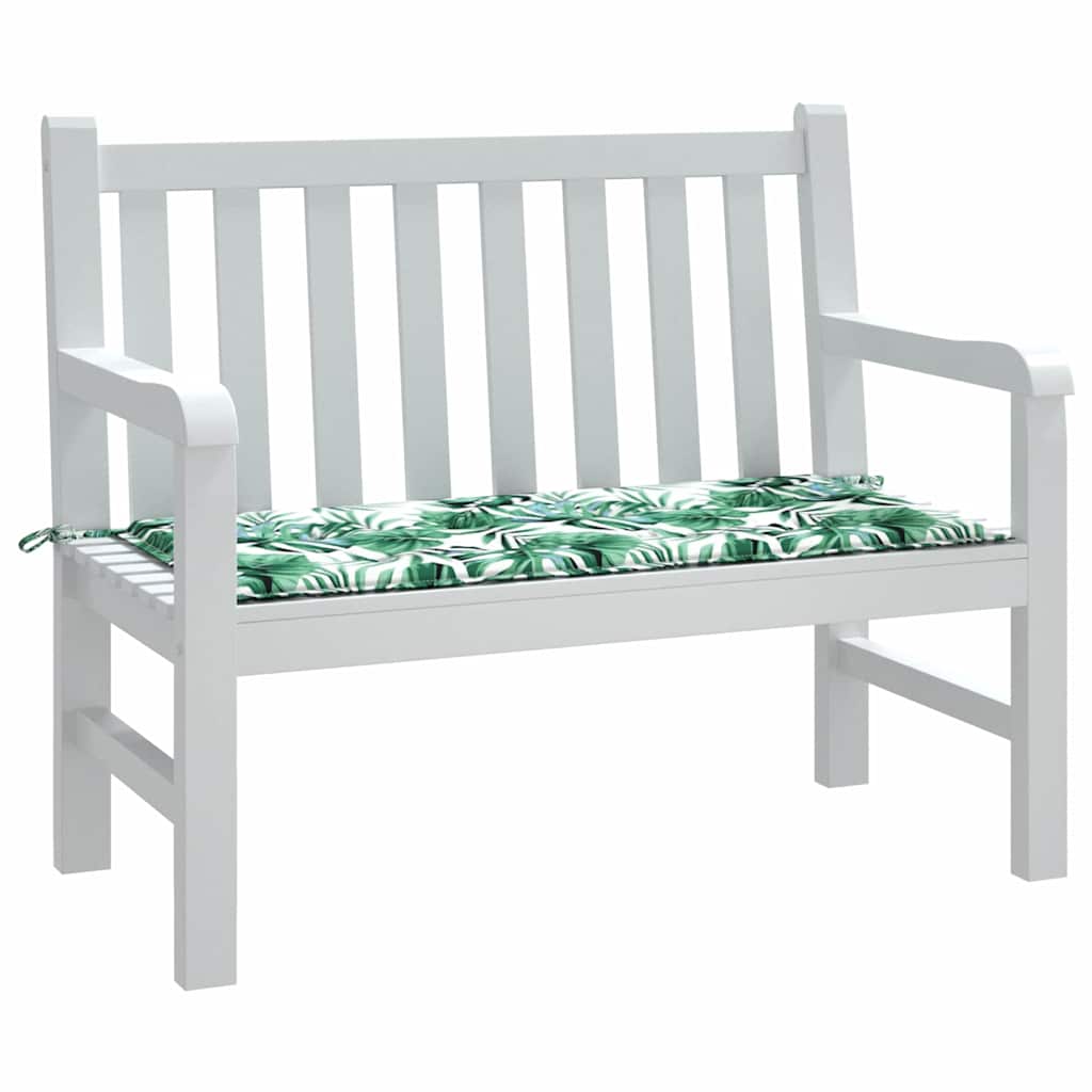 Travesseiro para Banco de Jardim Floral Verde 100 x 50 x 4 cm