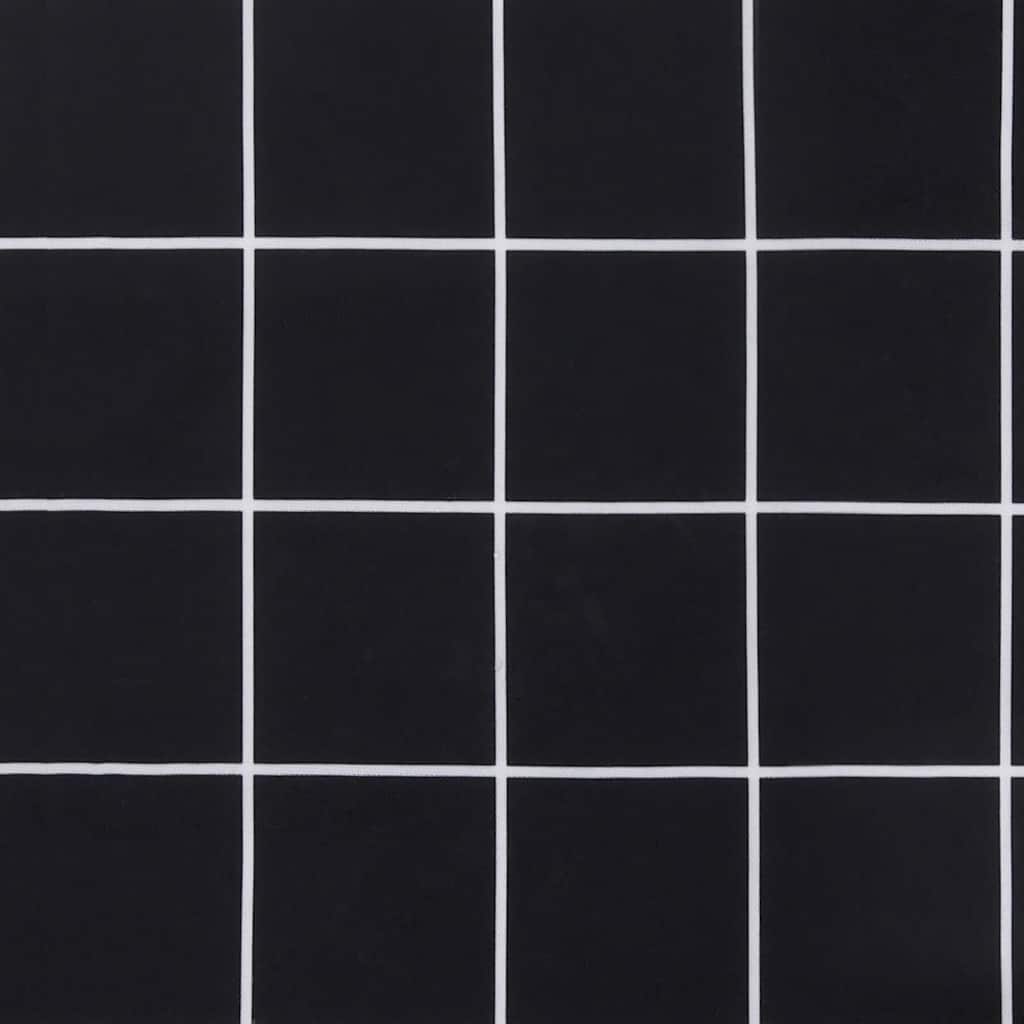 Almofadão p/ banco jardim 100x50x4cm tecido oxford xadrez preto