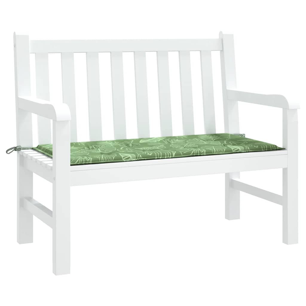 Almofadão banco jardim 100x50x4cm tecido oxford padrão folhas
