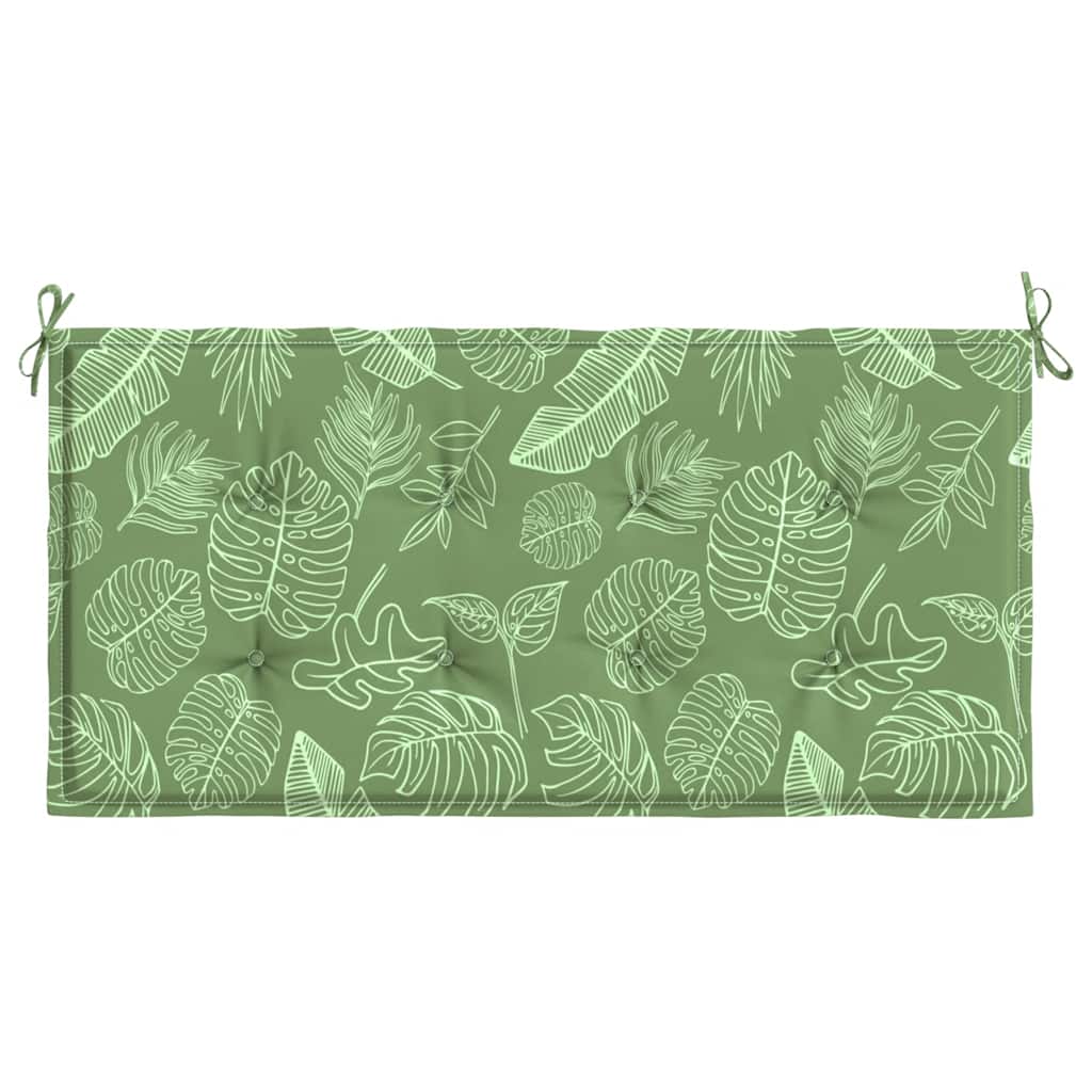 Almofadão banco jardim 100x50x4cm tecido oxford padrão folhas