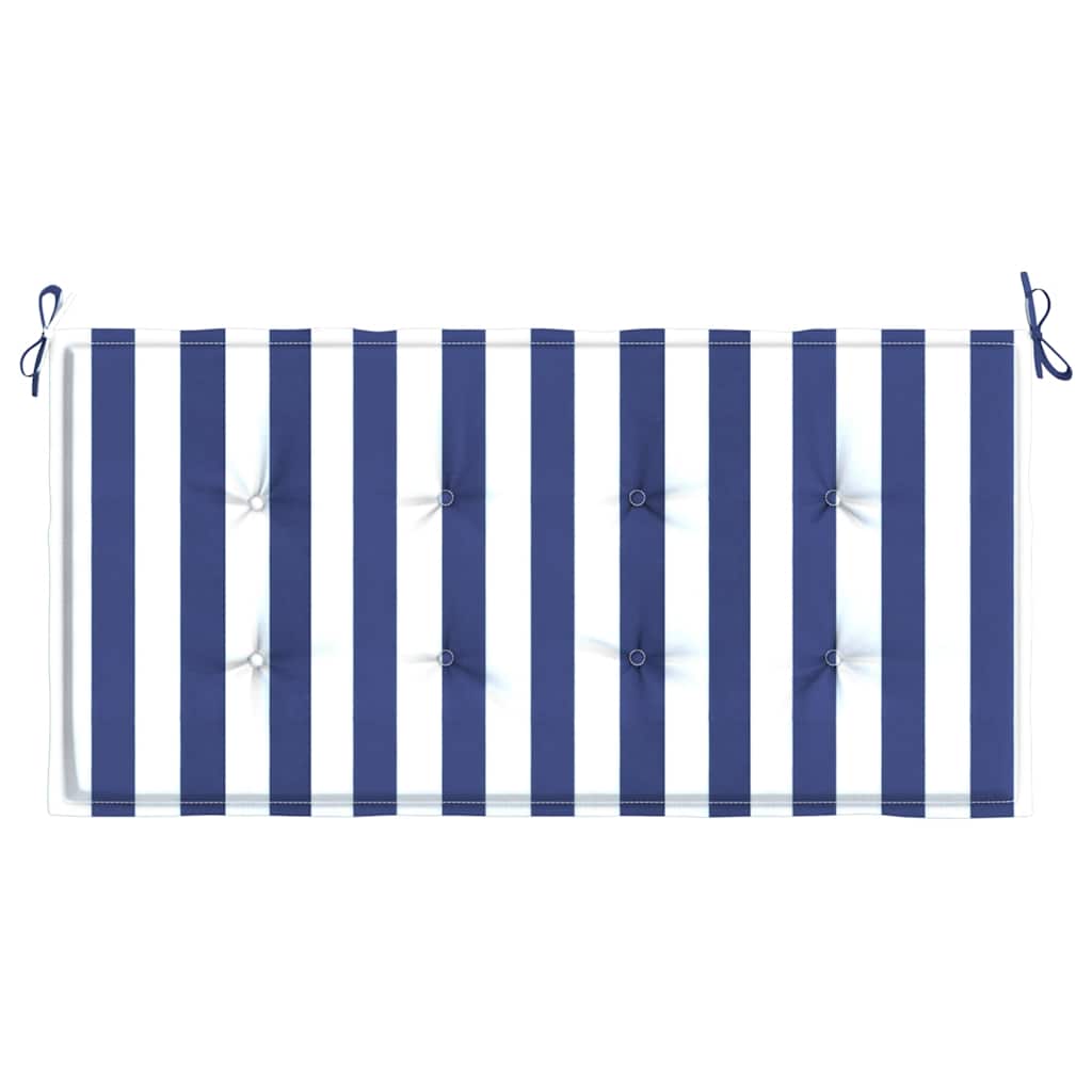 Almofadão p/ banco jardim 120x50x4 cm tecido oxford azul/branco