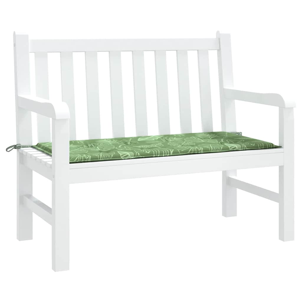 Almofadão banco jardim 120x50x4 cm tecido oxford padrão folhas