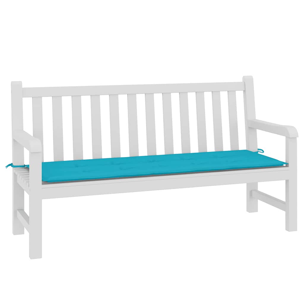 Almofadão p/ banco de jardim 150x50x4 cm tecido oxford turquesa
