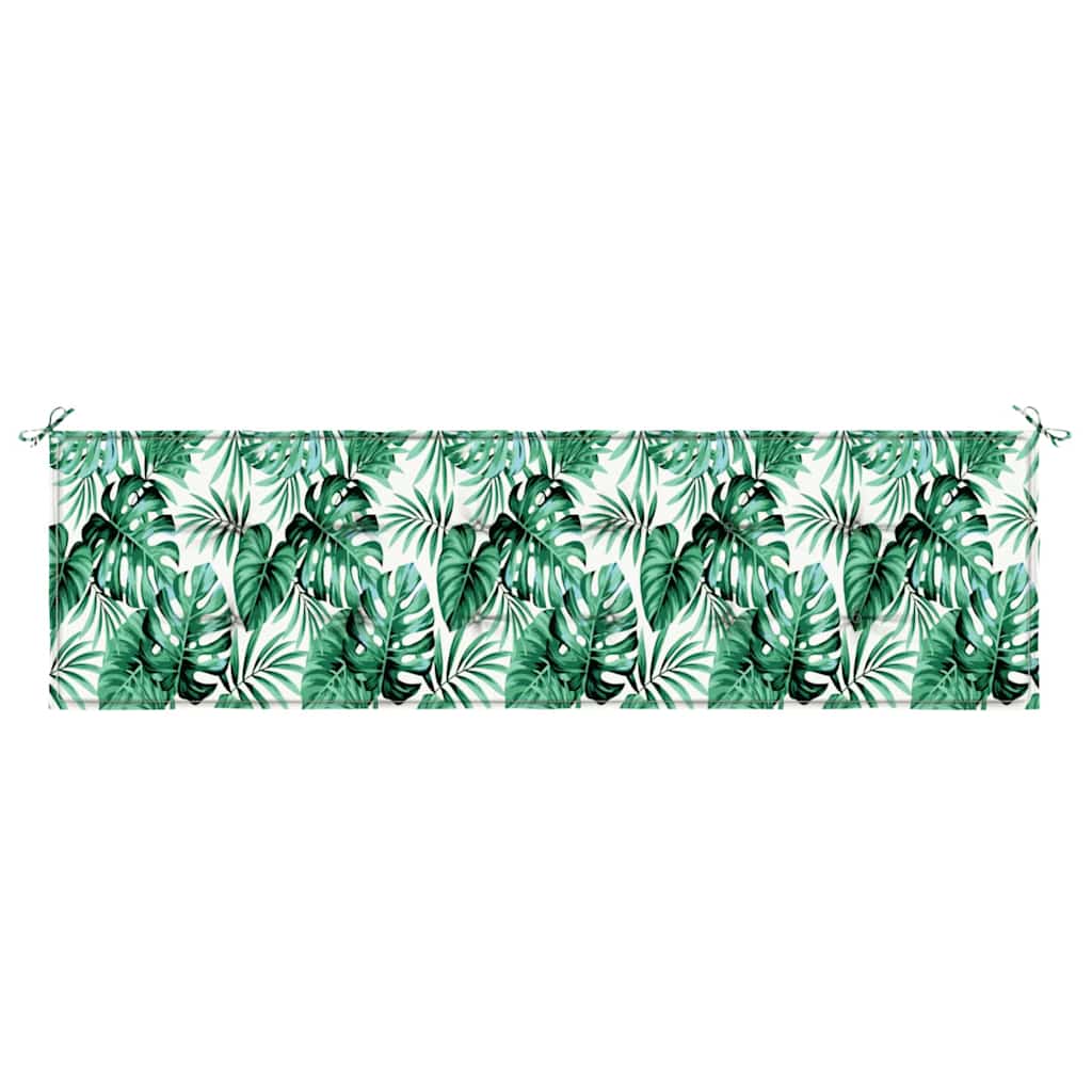 Travesseiro para Banco de Jardim Floral Verde 180 x 50 x 4 cm