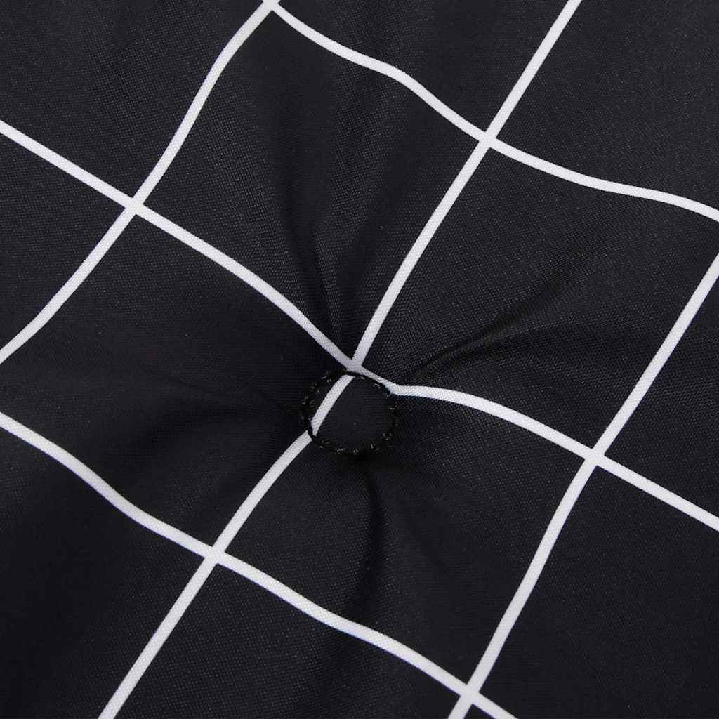 Travesseiro para Banco de Jardim Xadrez Preto 180 x 50 x 4 cm