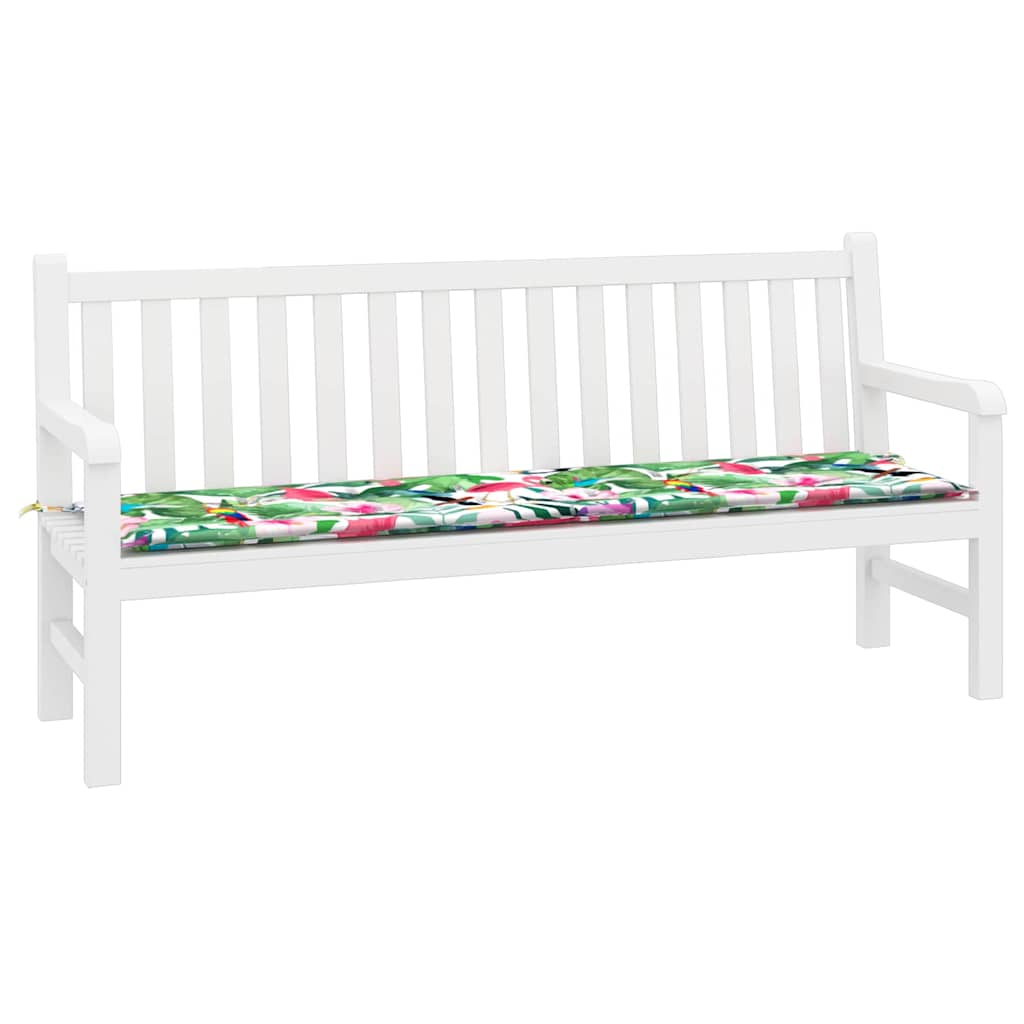 Travesseiro para Banco de Jardim Verde e rosa 180 x 50 x 4 cm