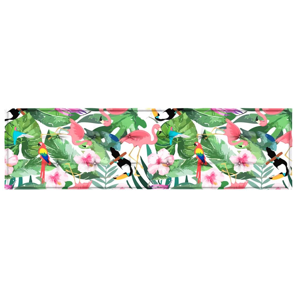 Travesseiro para Banco de Jardim Verde e rosa 180 x 50 x 4 cm